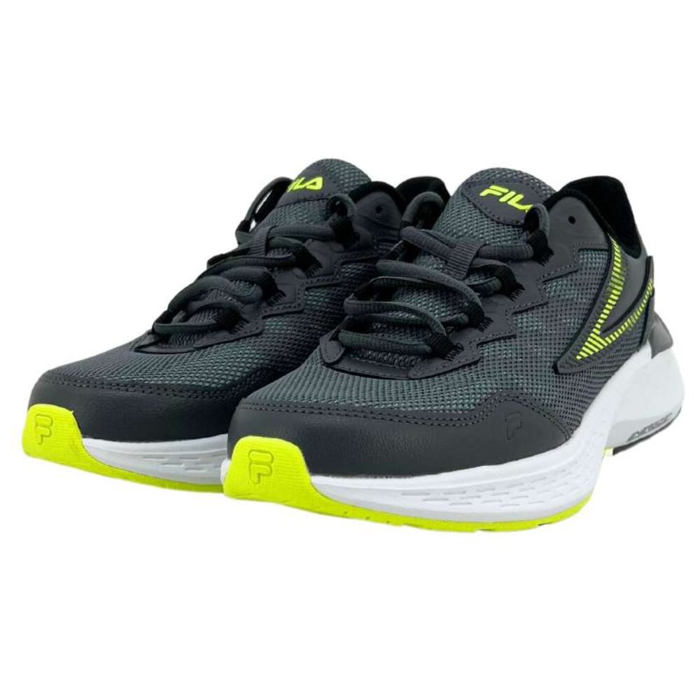 Fila Men's Grey & Neon Yellow Suspence Energized Running Shoes / Size 8